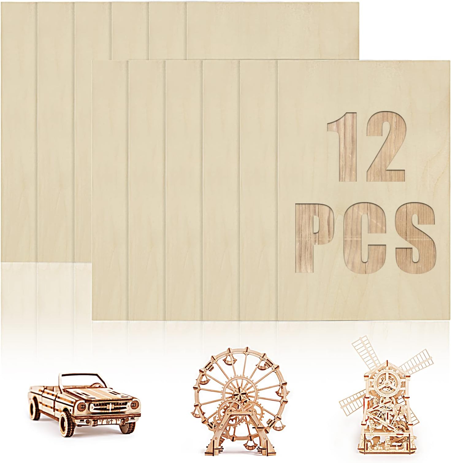 Lot De 10 Baguettes De Bois De Tilleul (Basswood) Pour Modélisme - Section 1/4" X 3/8" X 22"