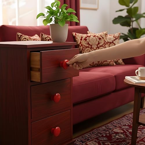 Vista 66 de HUAMULAN 15 pomos de cerámica brillante con botón redondo de hongo, vestidor, tiradores vintage, manijas de puerta, armario, cajón, diámetro de 1.5