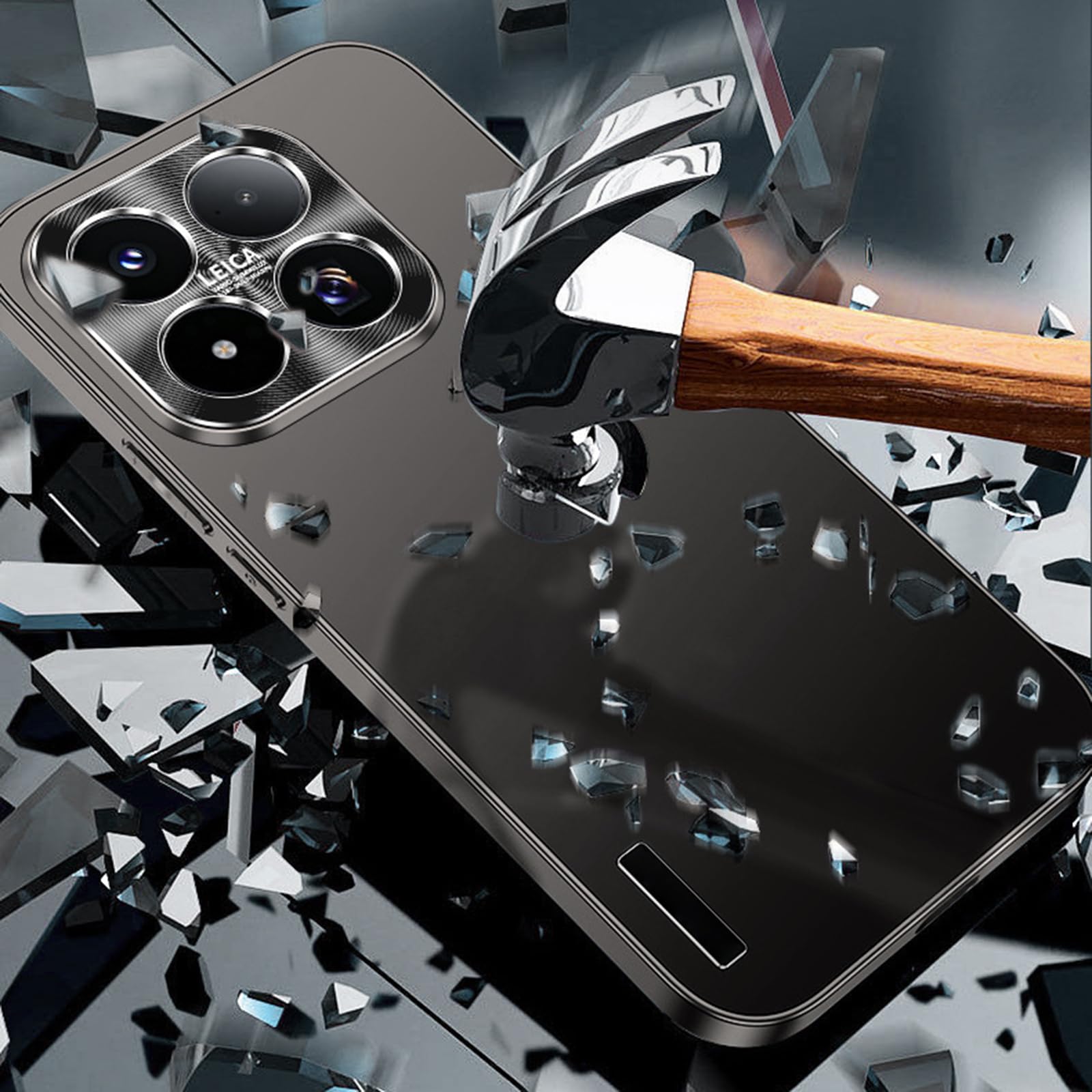 Obudowa do Xiaomi 17Max, metalowa ochrona otworu aparatu wąska obudowa odporna na zarysowania minimalistyczne etui na telefon, niebieska, 17Max