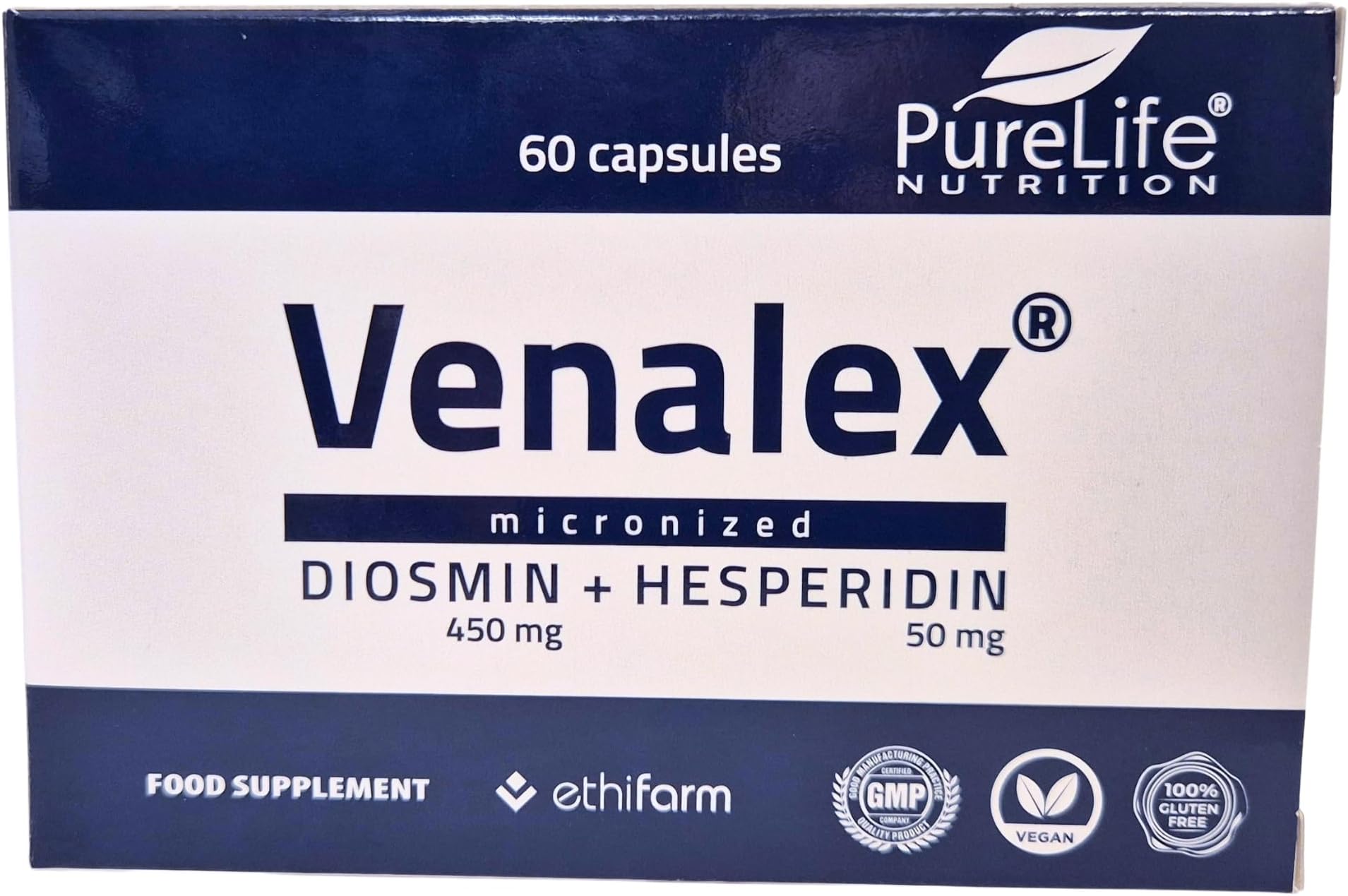 60 CAPS DIOSMIN & HESPERIDIN VARICOSE HEMORRHOIDS DETRALEX