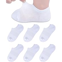 Baby No Show Socks Toddler Non Slip Grip Socks 1-4T Little Girls Boys Cute Low Cut Cotton Ankle Sock 6 Pairs