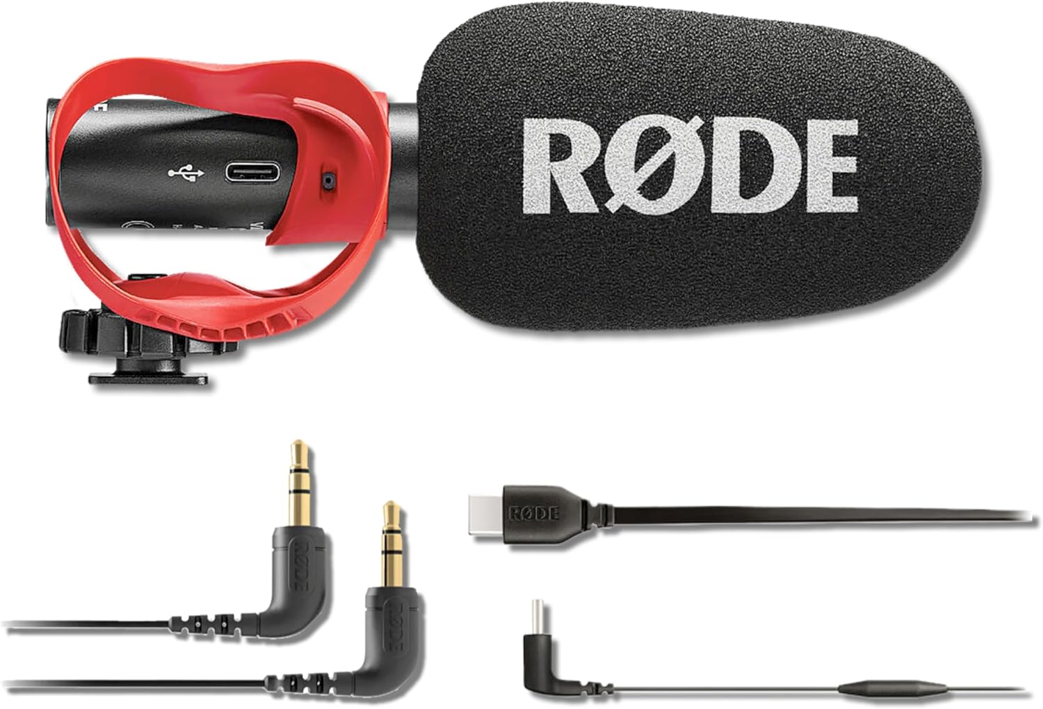 Rode VideoMic GO II Camera-Mounted Shotgun Microphone with Rode SC16 USB-C to USB-C Cable