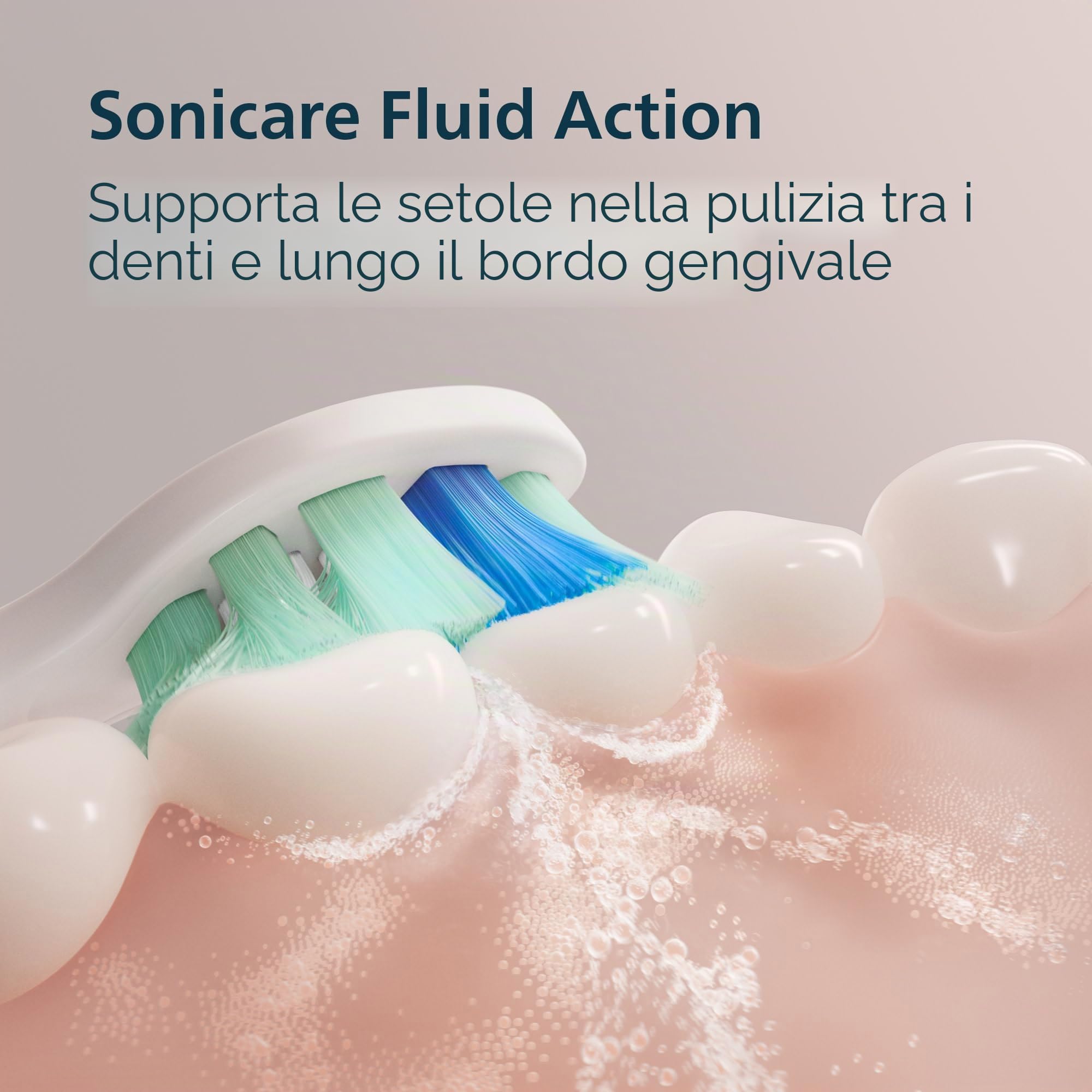 Philips Sonicare Spazzolino elettrico serie 4100 - Spazzolino sonico con tecnologia sonica avanzata, sensore di pressione, due impostazioni di intensità, Smartimer e Quadpacer, bianco, modello HX3681
