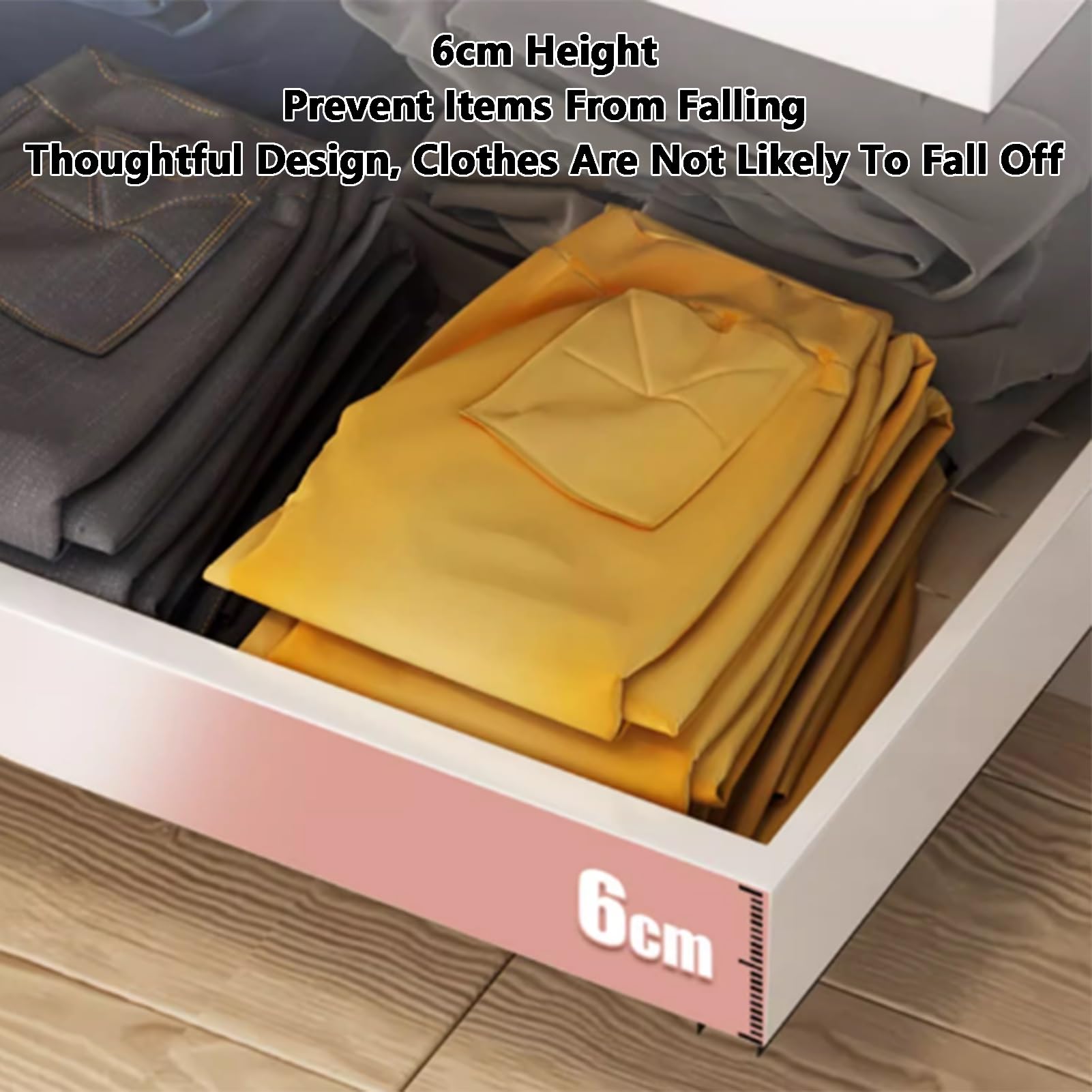 Paniers Coulissants For Placard, Organiseur D'armoire Coulissant Sans Perforation, Tiroir Organisateur De Sous-vêtements Et Chaussettes, For L'organisation Des Tiroirs De Garde-robe