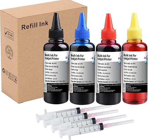 Miniatura 7 de Kit de recarga de 4 x 3.4 fl oz para HP 60 61 62 63 564 920 901 902 932 933 934 940 950 951 952 94 95 96 Cartuchos recargables para impresora de