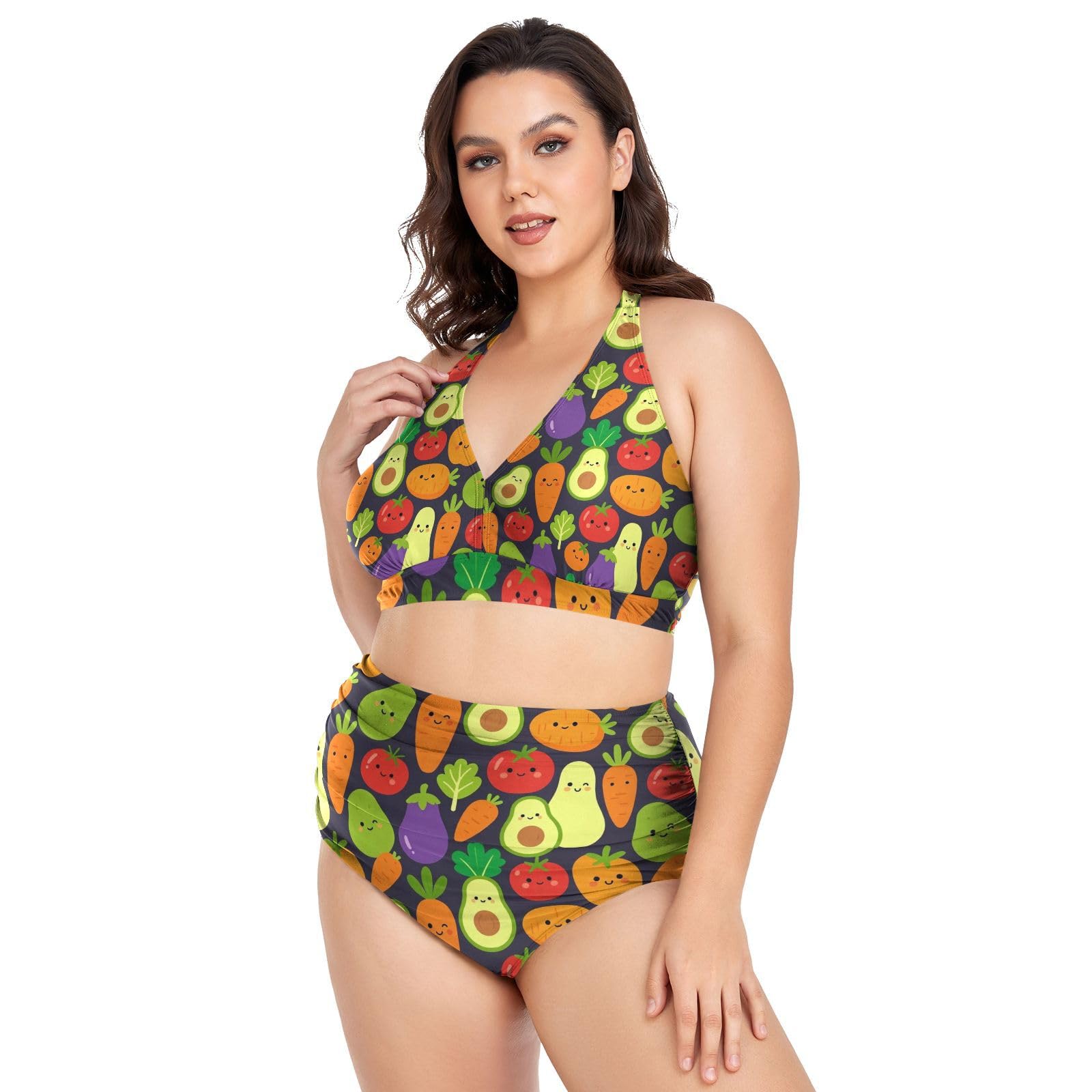 FRODOTGV Trajes de baño con curvas para mujer L a 4XL