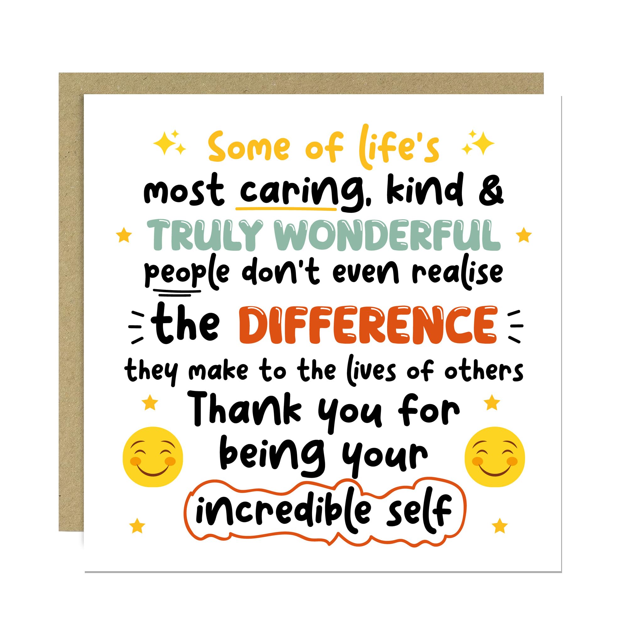 RED OCEAN Thank You Card For Someone Special, Teacher Thank You Card, Volunteer, Teaching Assistant Mentor Tutor Nurse Doctor, Friends Family Cards With Envelope Included