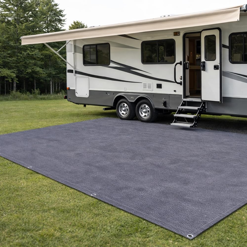 Photo 1 of JUNKOGO RV Outdoor Rug 10' x 20' Blue-Gray