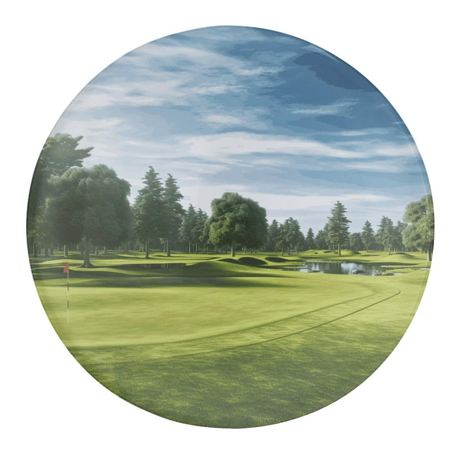 Fekiloot Style Golf Course Lawn Refrigerator Magnet Fridge Magnet2 Pcs