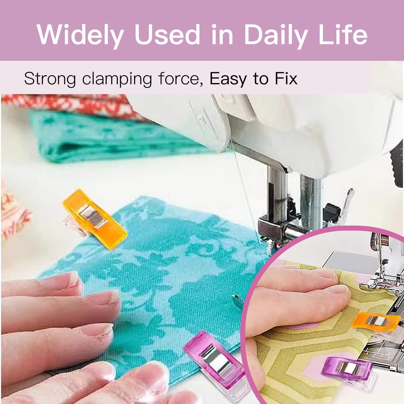 120 Clip Da Cucito Multicolori - Pinze Per Quilting E Cucito Fai Da Te - Foto 5