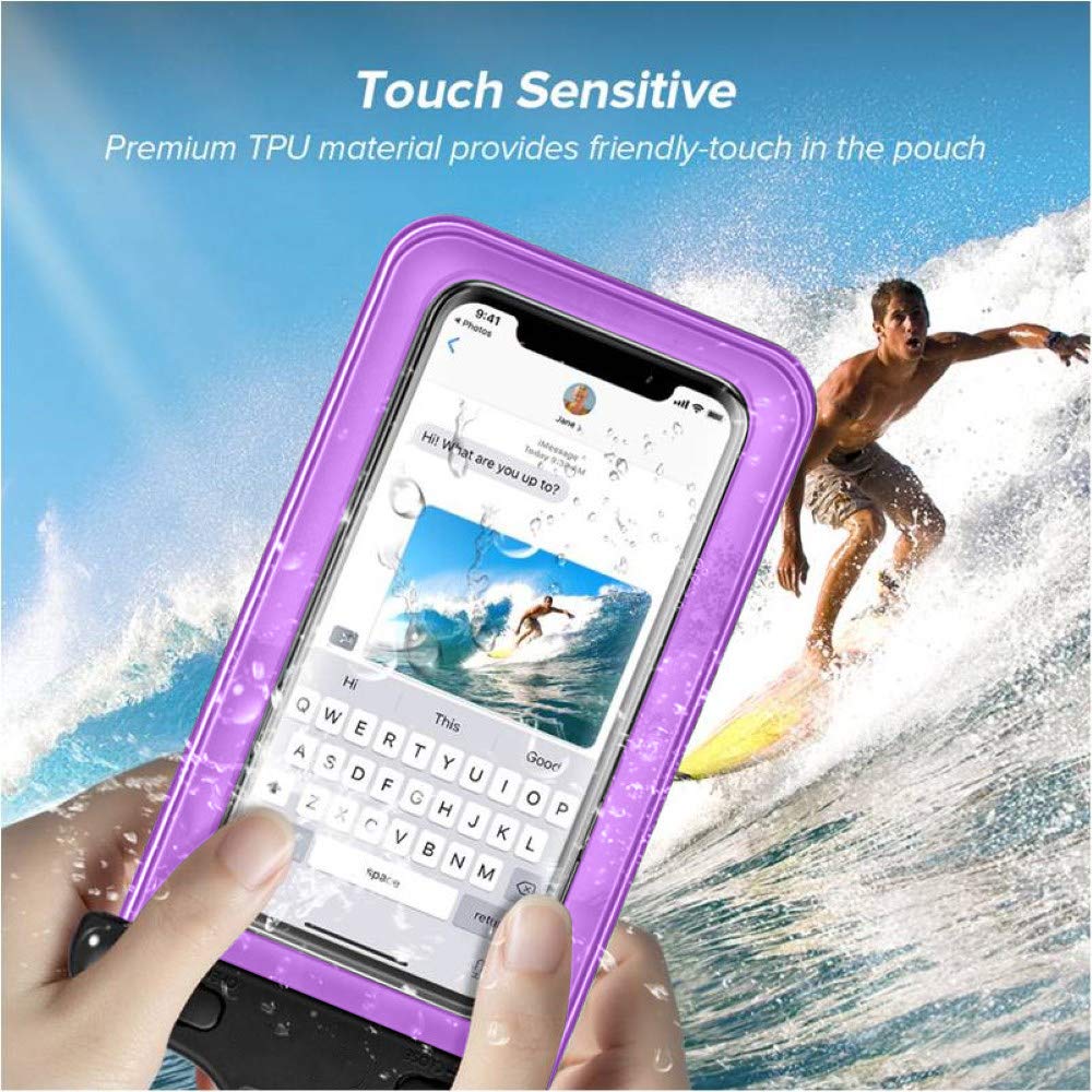 Sovica Pochette Etanche Compatible avec Honor 10 Certificat IPX8 Coque Housse Etui Etanche Waterproof Case (Violette)