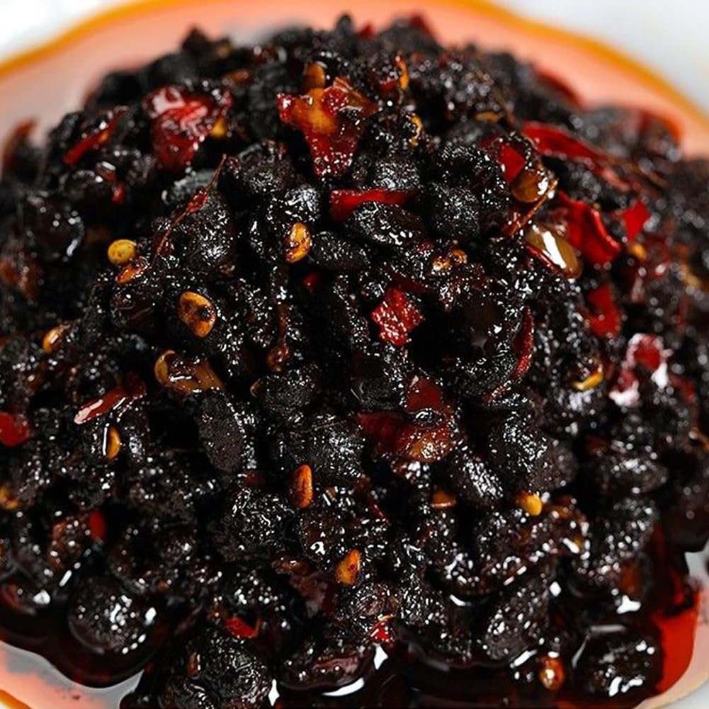 DAMAICHUHAI 16oz (450g) Fermented Black Bean Chili Paste Sauce – Spicy Douchi, Sichuan Hot Bean Sauce, Versatile Chinese Cooking Condiment for Stir Fry, Dipping, and Marinating