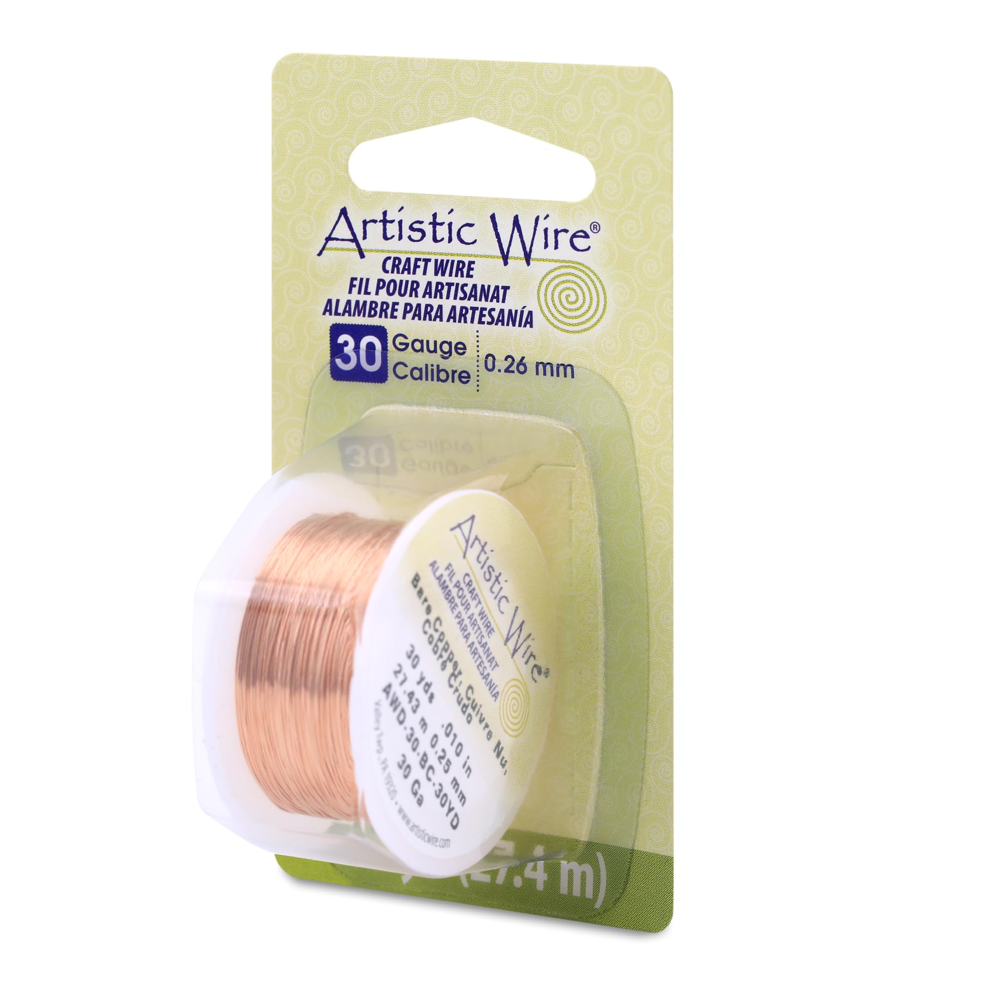 Artistic Wire, 30 Gauge Uncoated Bare Copper Craft Wire, 30 yd