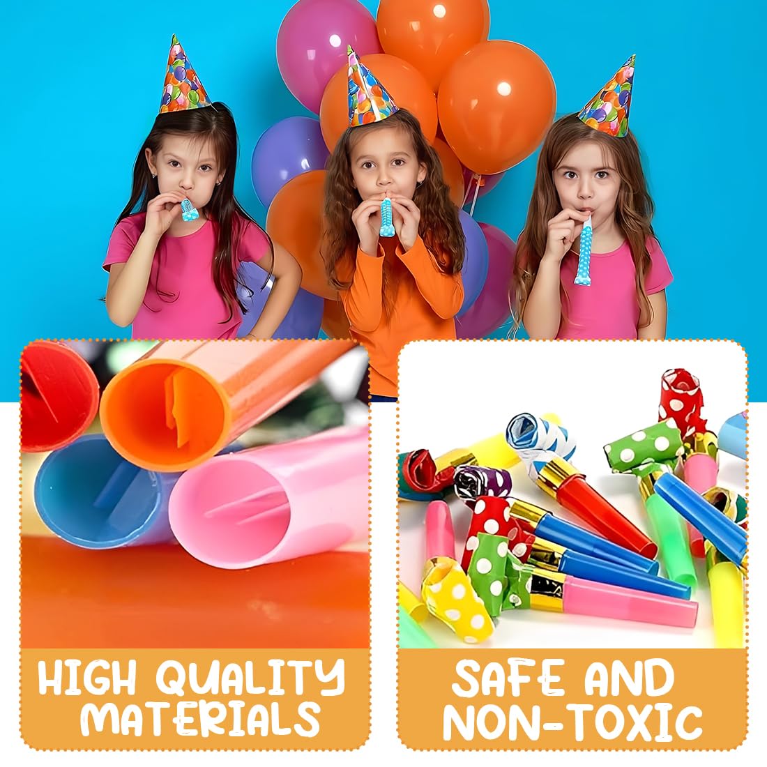 20 Sifflets Trompette pour Enfants, Pour Enfants En Plastique Accessoires De Fête Bruits Cornes De Carnaval Pour Enfants Accessoires De Fête Pour Fêtes Réunions Anniversair