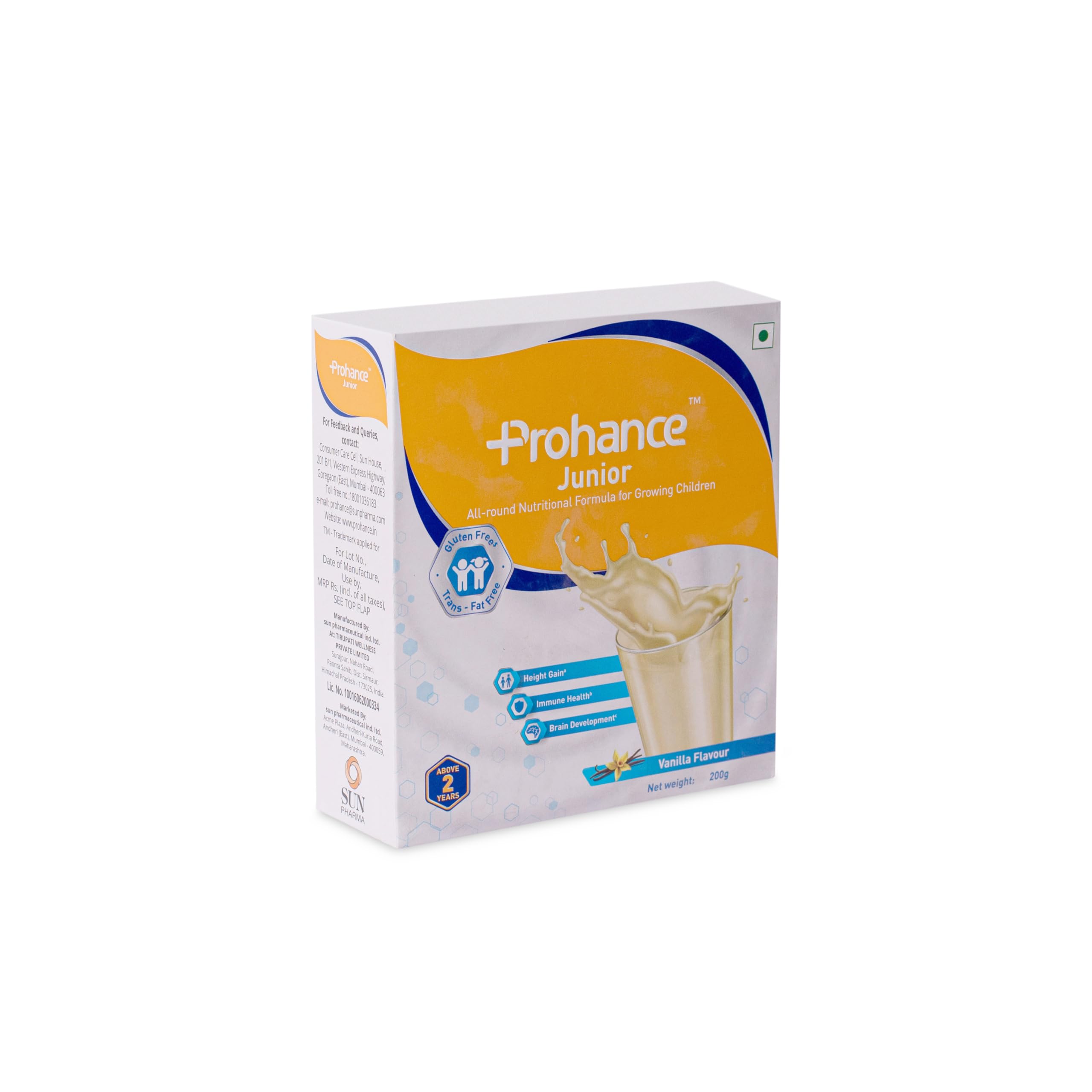 Prohance Junior Vanilla - Pack of 200 gm Powder