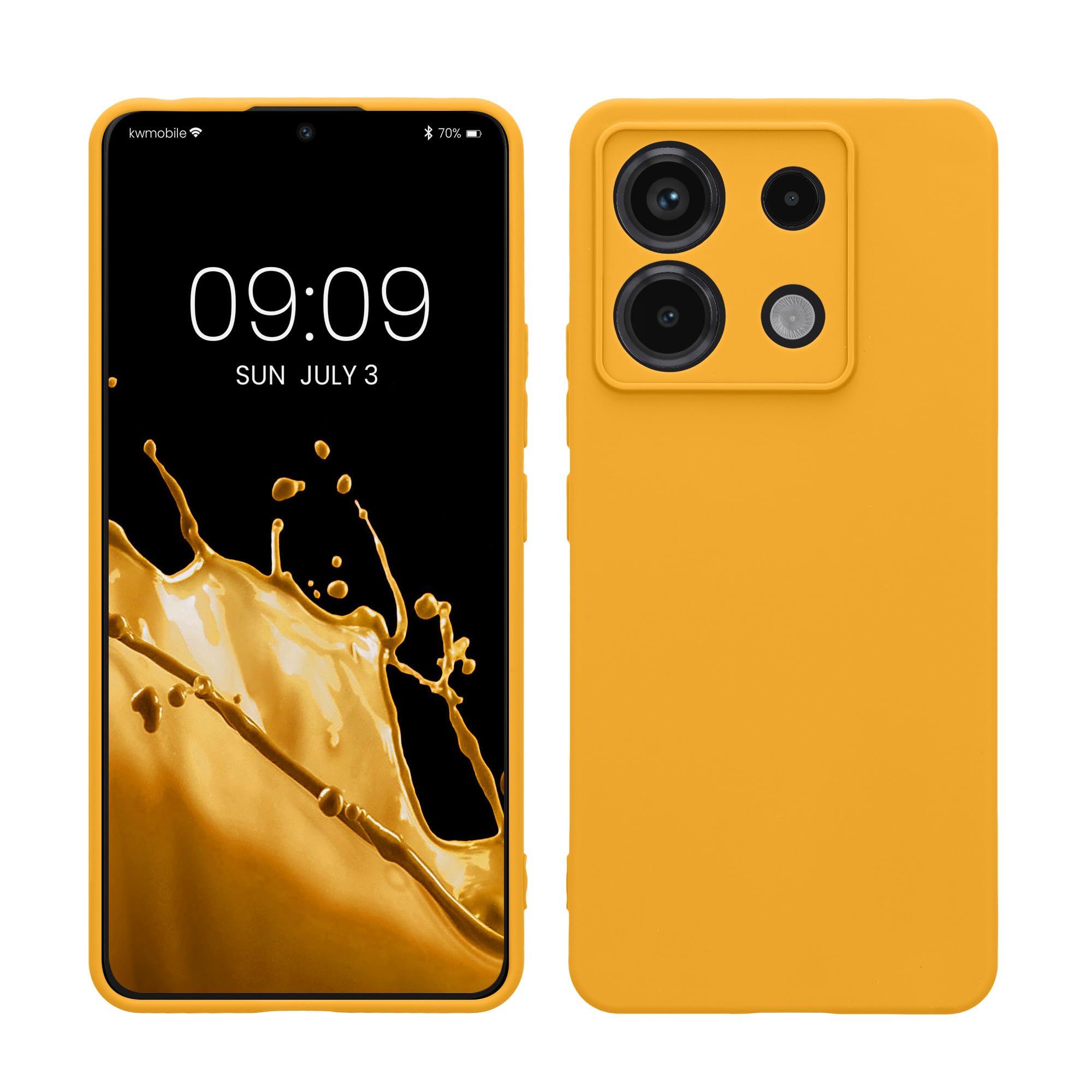 kwmobile Carcasa Compatible con Xiaomi Redmi Note 14 Pro 5G / Poco X7 Funda - Funda Ultrafina de TPU con Bordes elevados - Lavanda Metalizado — view 65