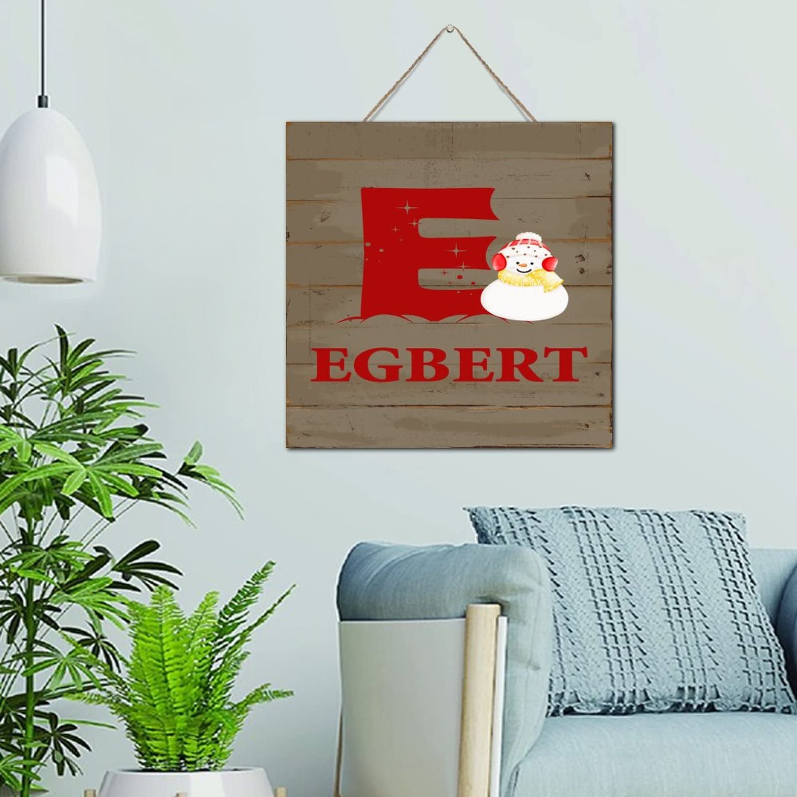 Décoration rustique personnalisée en bois pour salon et entrée accueillante de Noël