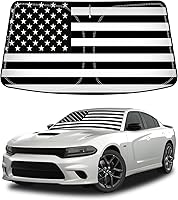 Vista 8 de D-Lumina Parasol para parabrisas delantero para Dodge Charger 2011-2023, parasol plegable para ventana delantera, parasol para rayos UV y protección