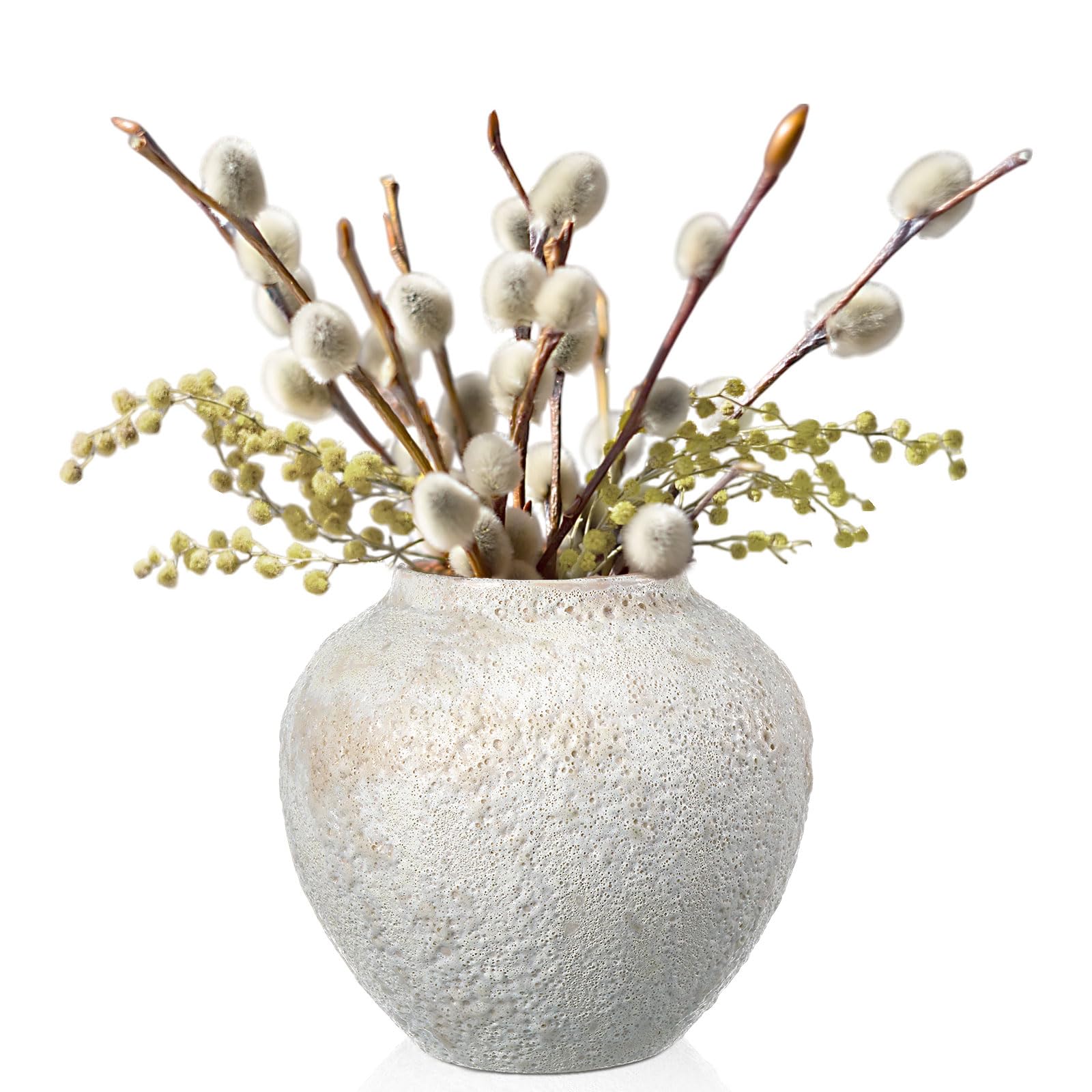 置物 mimosa Amazon.com: Mimorou White Ceramic Decorative Flower Vase