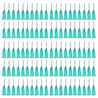 Vista 1 de 100pcs 18 Gauge 1/2" Agujas dispensadoras romas verdes Aguja de jeringa verde
