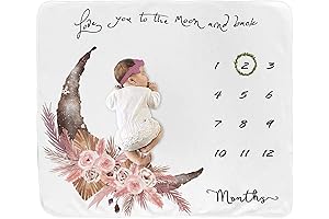 Monthly Picture Baby Blanket for Newborns