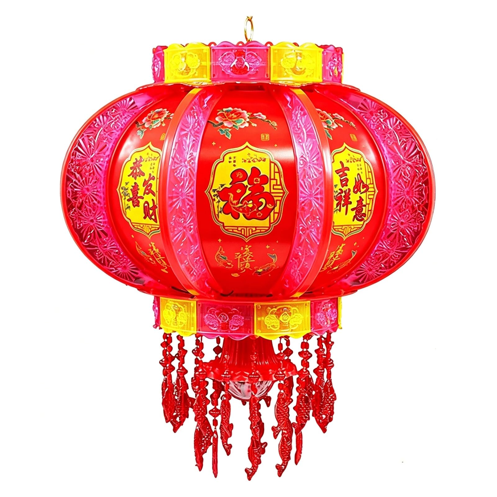 Lucky Fu Lantern Duże czerwone chińskie lampiony okrągłe 42/47/54cm