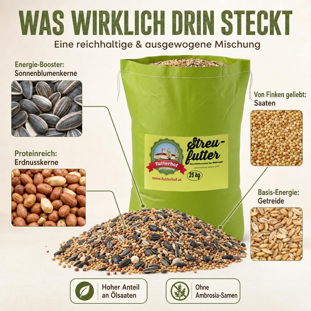 Futterhof Streufutter 25 kg Premium – hochwertige Mischung