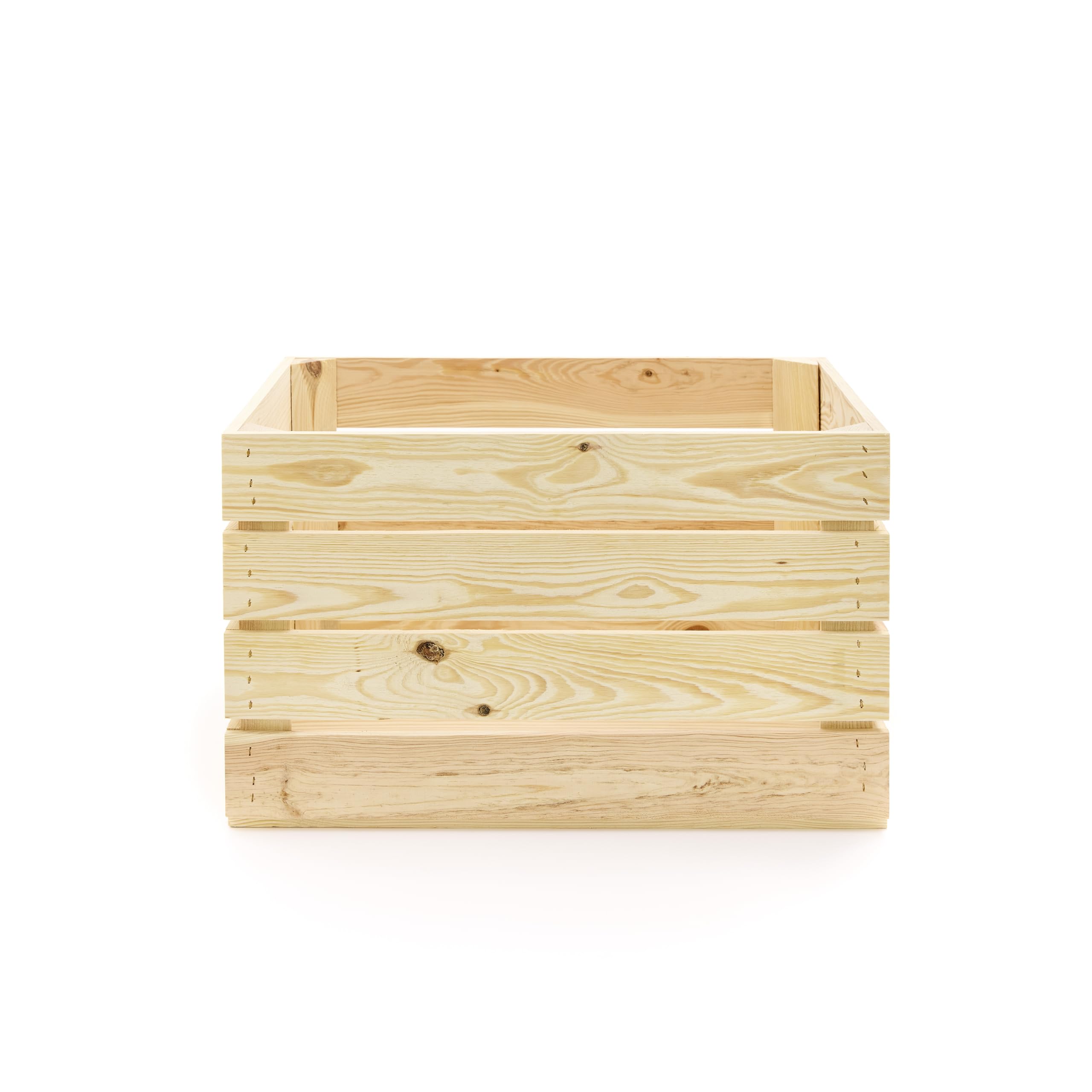 Die Stadtgärtner – Holzkiste mit Juteeinsatz I Pflanzkiste aus Holz für Außen & Innen I Perfekt zur Aufbewahrung, als Deko- oder Bastelobjekt I Maße (B x T x H) 50 x 40 x 30 cm