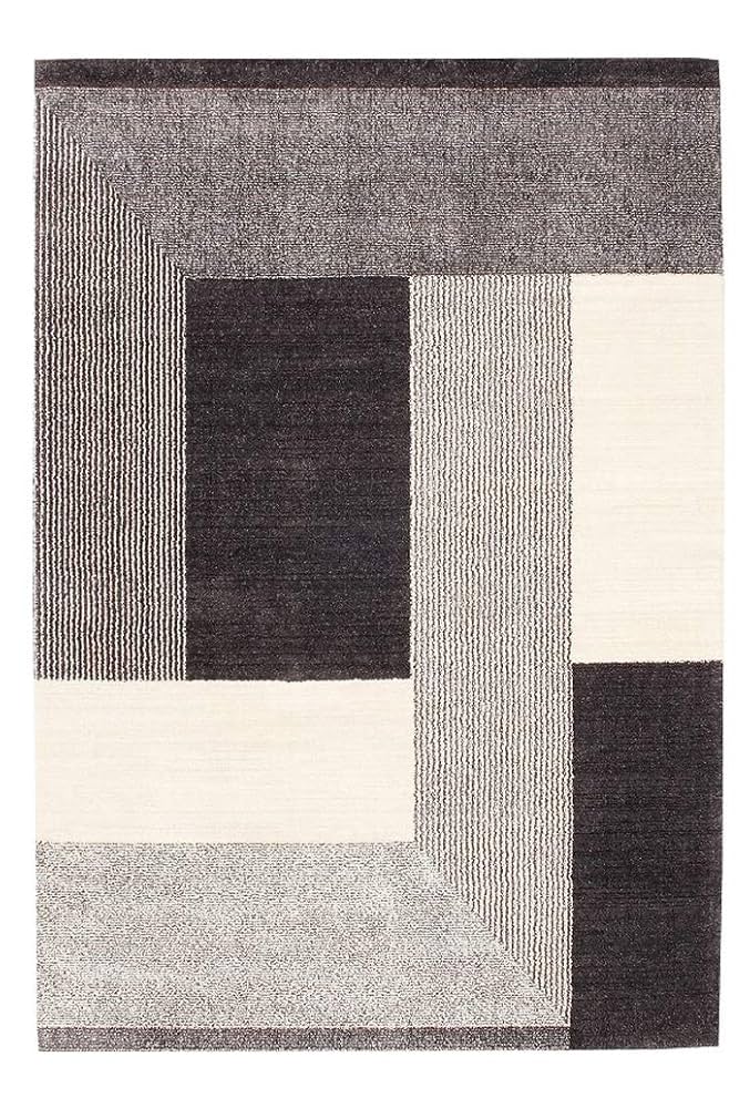 【送料込み】Prevell ウィルトンカーペット　ラグ　カーペット　絨毯 Amazon | 北欧モダン ウィルトンカーペット 約133×195cm グレー