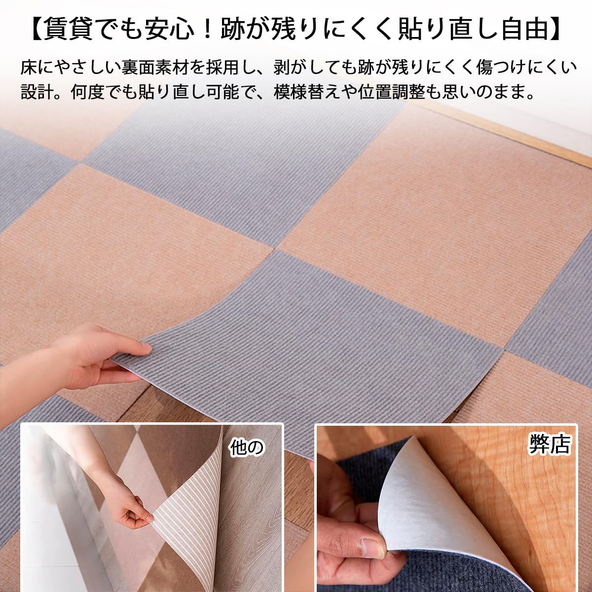Amazon.co.jp: UXPRIN タイルカーペット タイルマット 吸着マット 