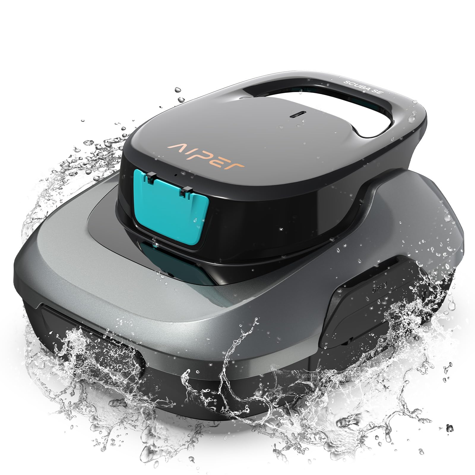 AIPER Robot Limpiafondos Piscina Sin Cables, Aspirador Automático con 90 min de Autonomía, Aparcamiento Inteligente y Succión Potente. Ideal para Piscinas Elevadas de hasta 80 m² (Reacondicionado)