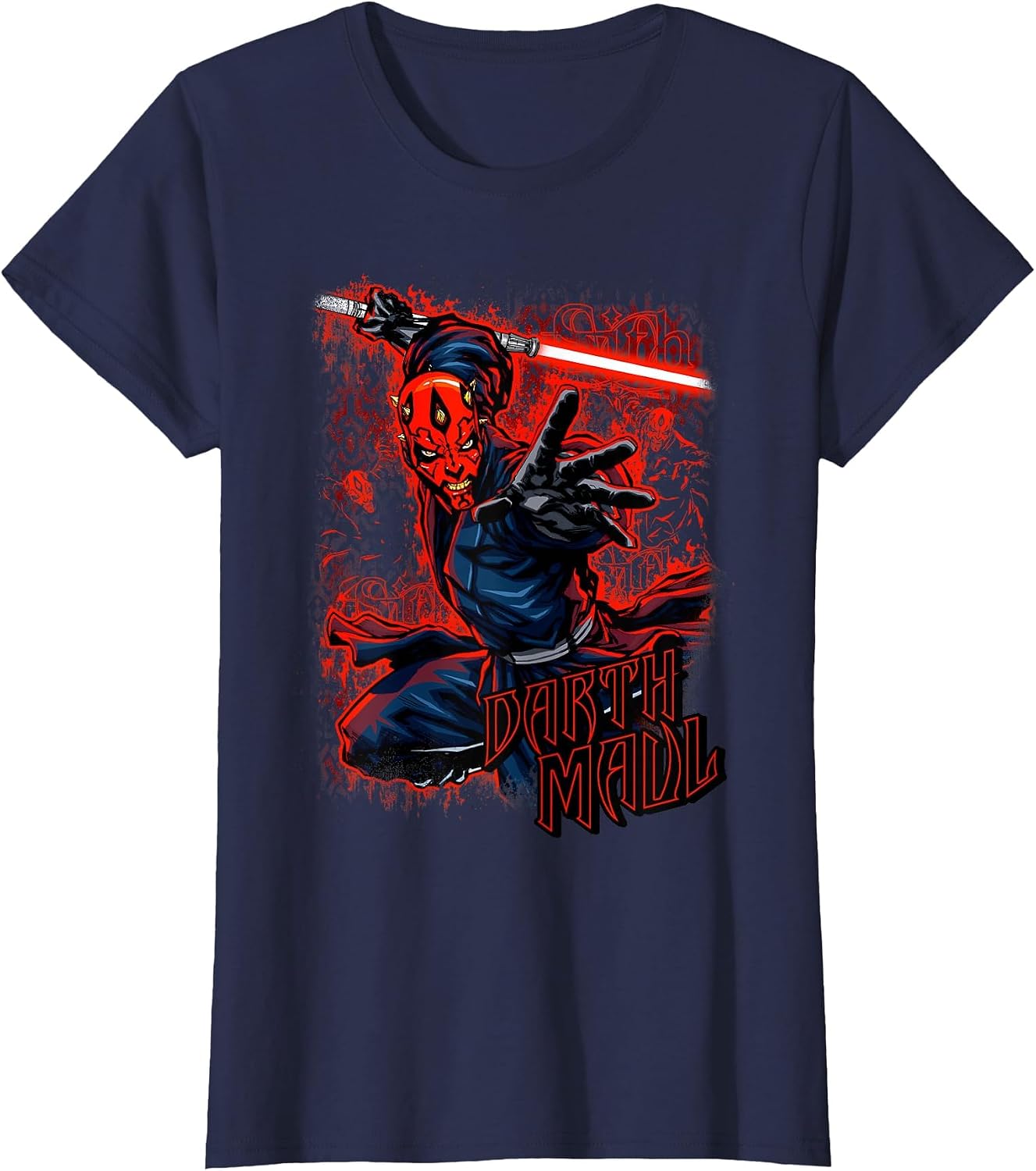 Star Wars Darth Maul Red Saber Portrait T-Shirt