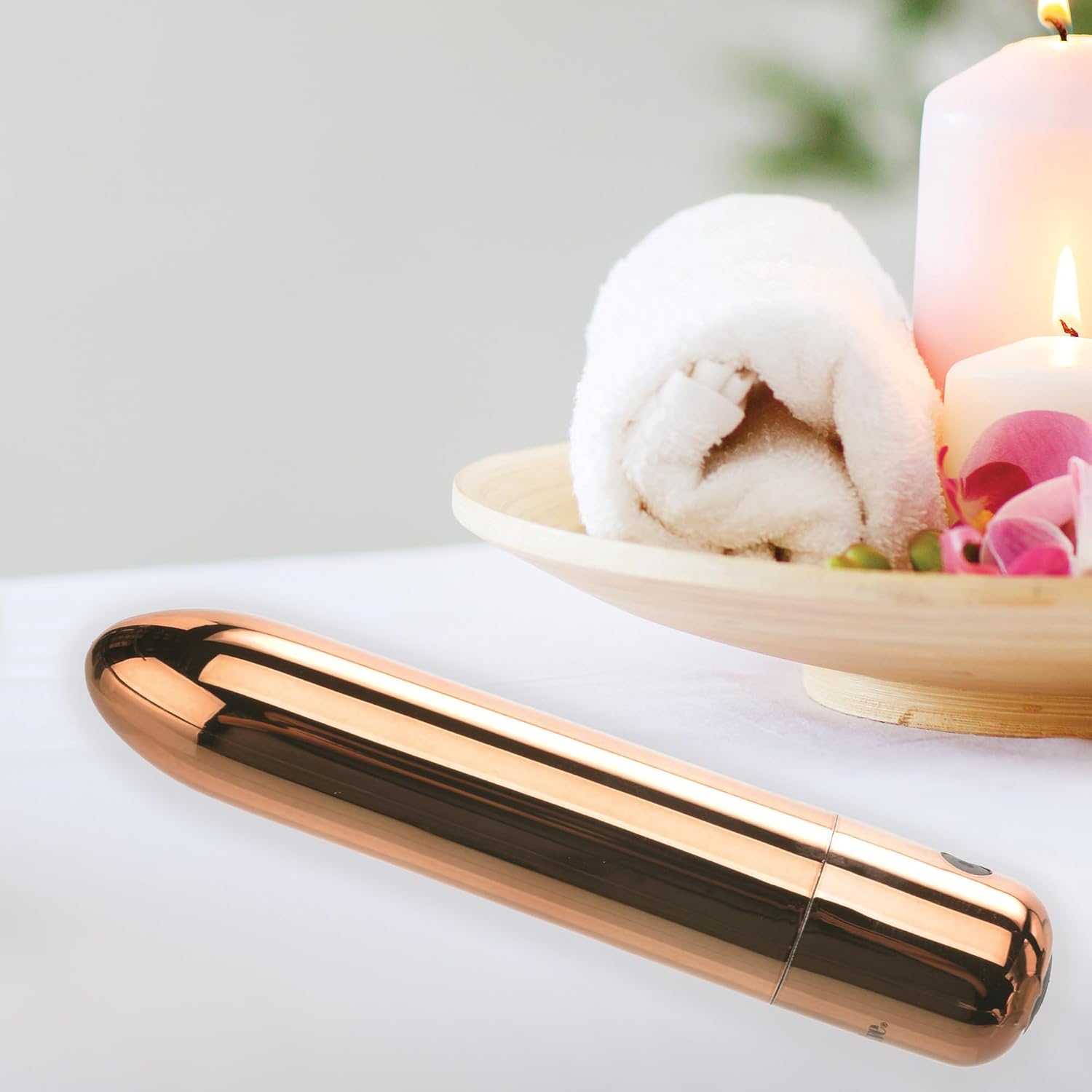 Adam and Eve Eve's 10 Function Cutie Rechargeable Bullet, Vibrating Dildo & Clitoral Massager, Personal Sexual Pleasure Tool for Women, Mini Stick, Valentine's Day Gift for Everyone, 3.94 Inch, Copper