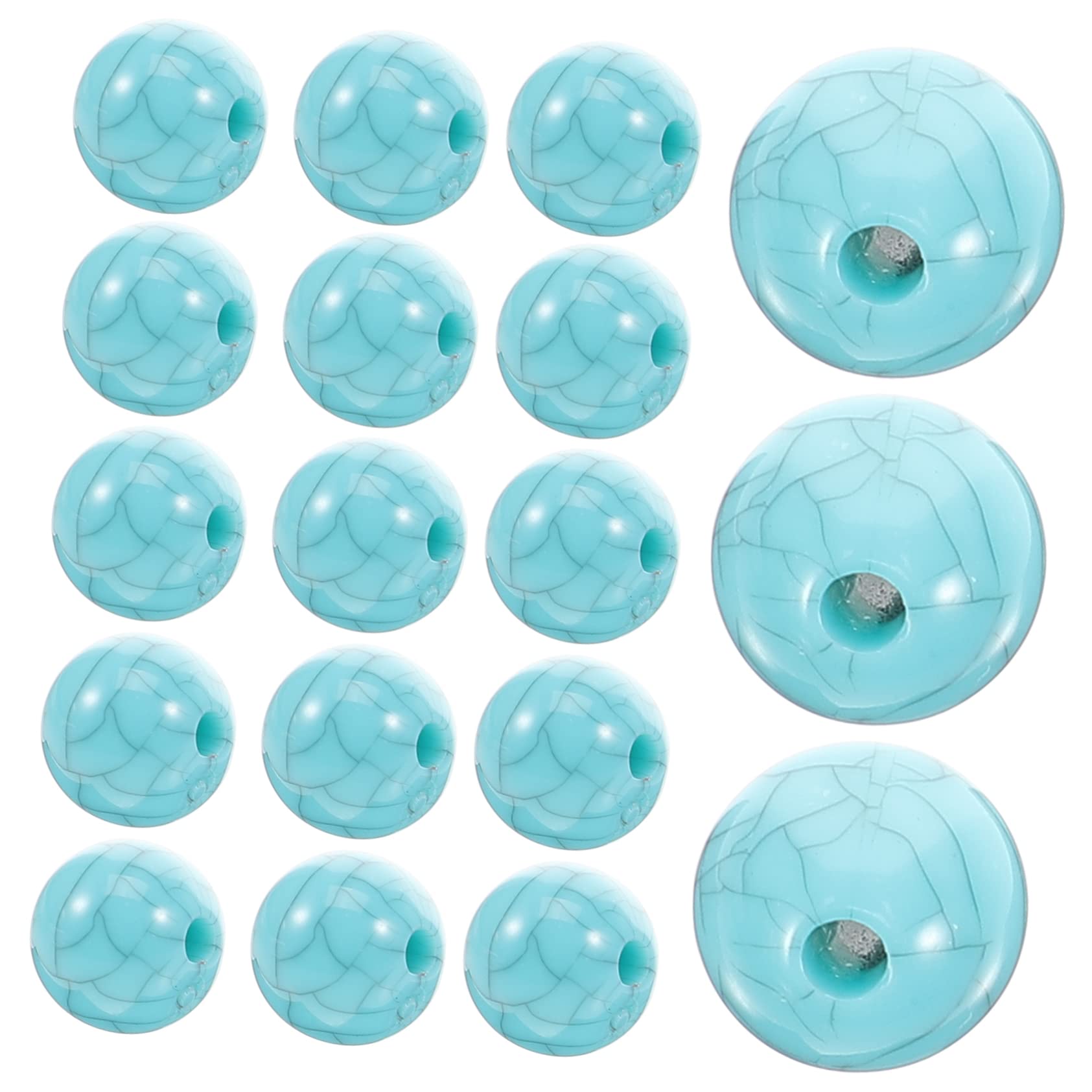 NUOBESTY 5 Juegos Perlas Azul Turquesa Cuentas Luminosas Pulsera De Cuentas De Letras Cuentas Grandes Bracelet Beads Joyería Cuentas Sueltas Cuentas Para Hacer Collares Acrílico 100 Uds * 5