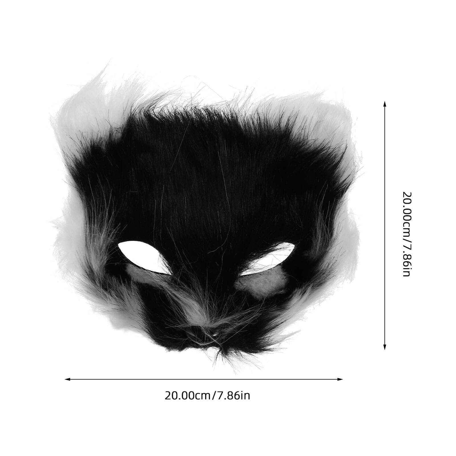 Beaupretty Masque Animal Doux avec Queue et Costume Cosplay Loup Chat pour Filles Masque Demi Visage Confortable pour Fête et Halloween