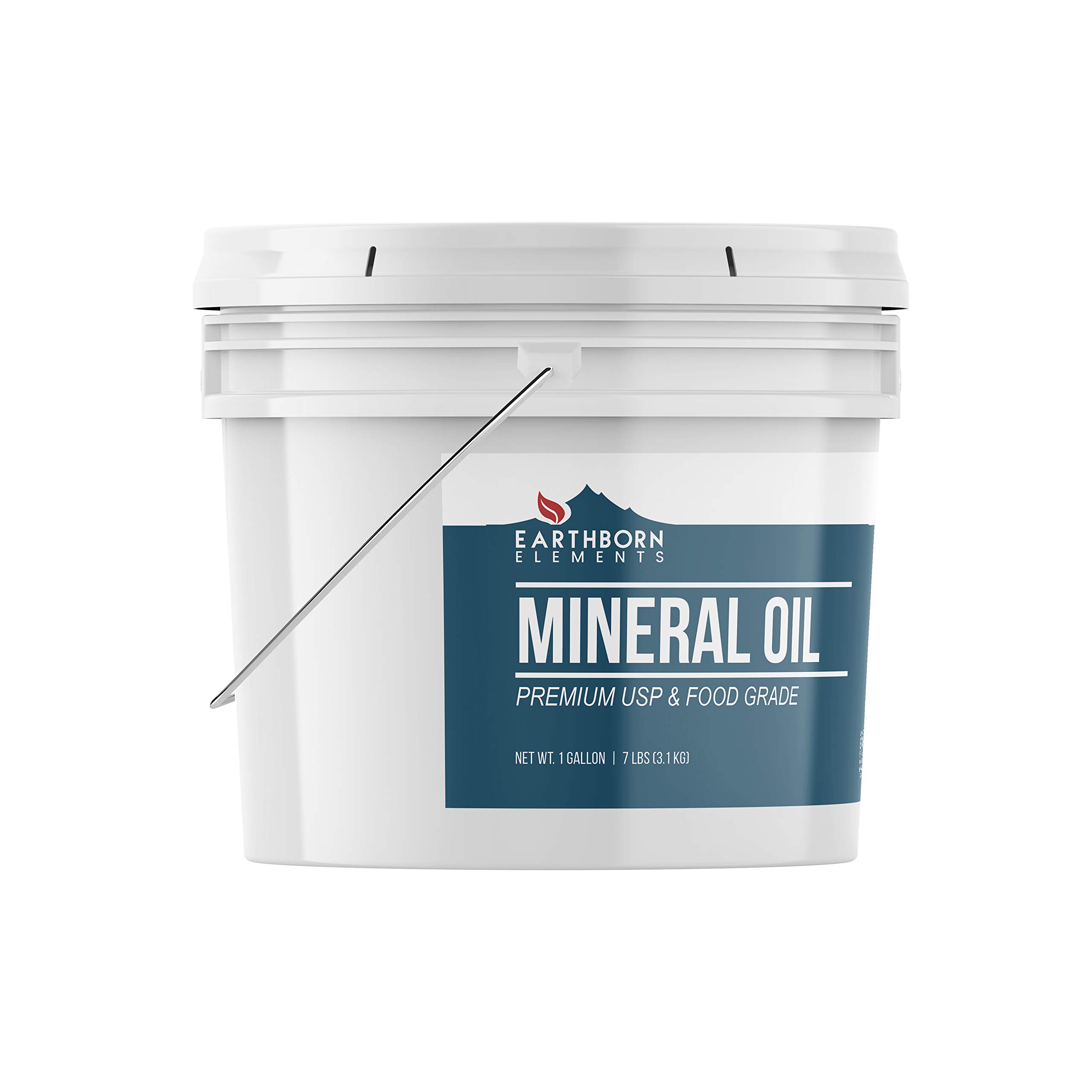 Mineral Oil (1 Gallon) by Earthborn Elements, Resealable Bucket, Food