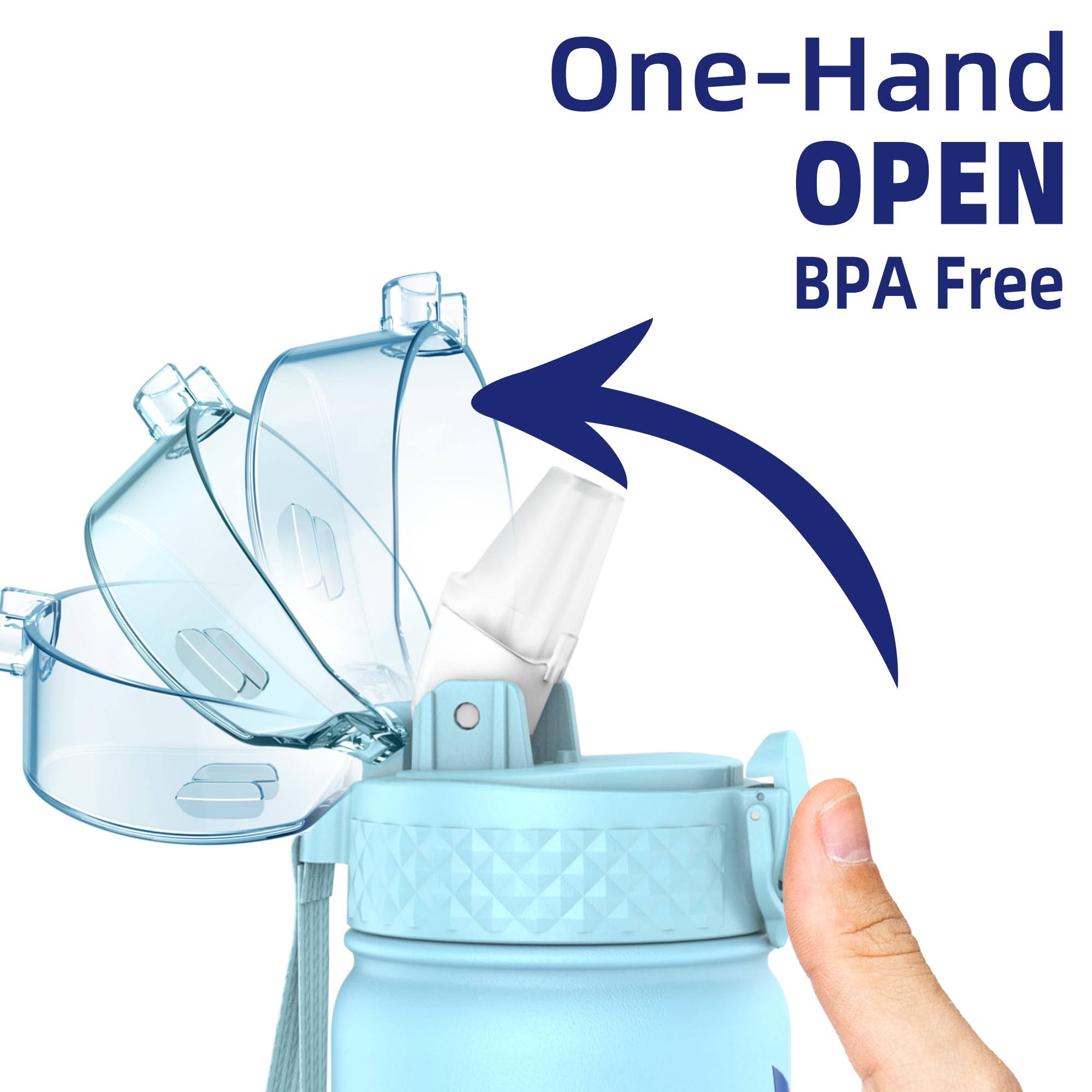 GOPPUS 420ml/14oz Kids Insulated Water Bottle with Straw Cute Double Wall Stainless Steel Child's Small Flask Vacuum Insulated Steel Metal Leak Proof Drink Flask Boys Toddler Girls Bottles BPA-Free - Image 3
