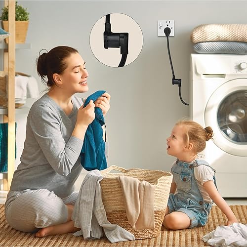 Miniatura 7 de WELLUCK 1.5FT Adaptador para secadora de 3 puntas a 4 puntas, adaptador de enchufe de secadora de 3 a 4 puntas, adaptador de toma de secadora de 4