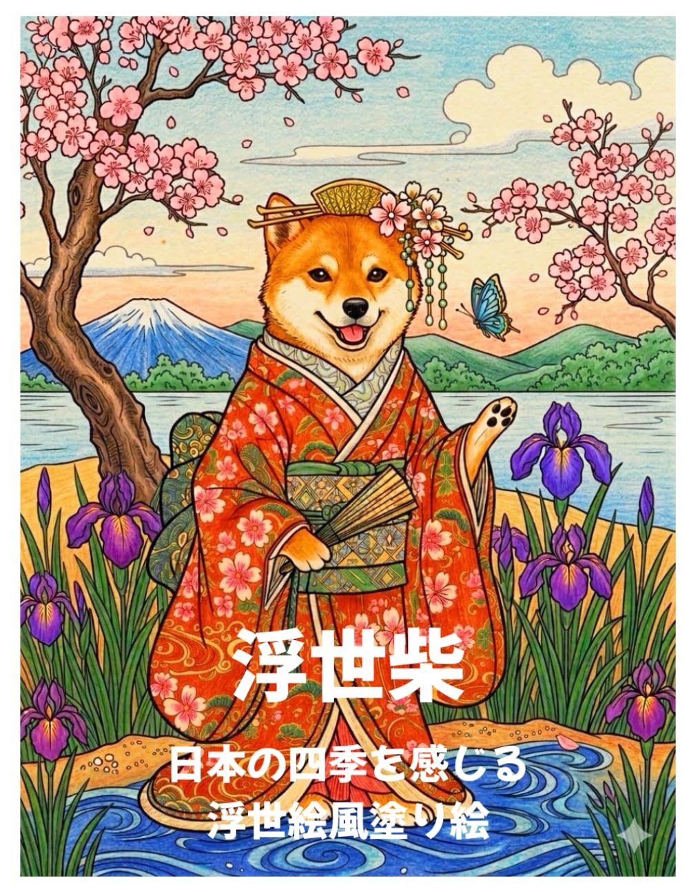浮世柴: 日本の四季を感じる浮世絵風塗り絵