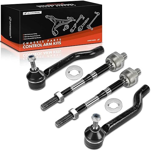 A-Premium Set of 4, Front Inner Outer Tie Rod End Kit, Compatible with Nissan Rogue 2014-2020, Rogue Sport 2017-2022, Qashqai 2017-2022