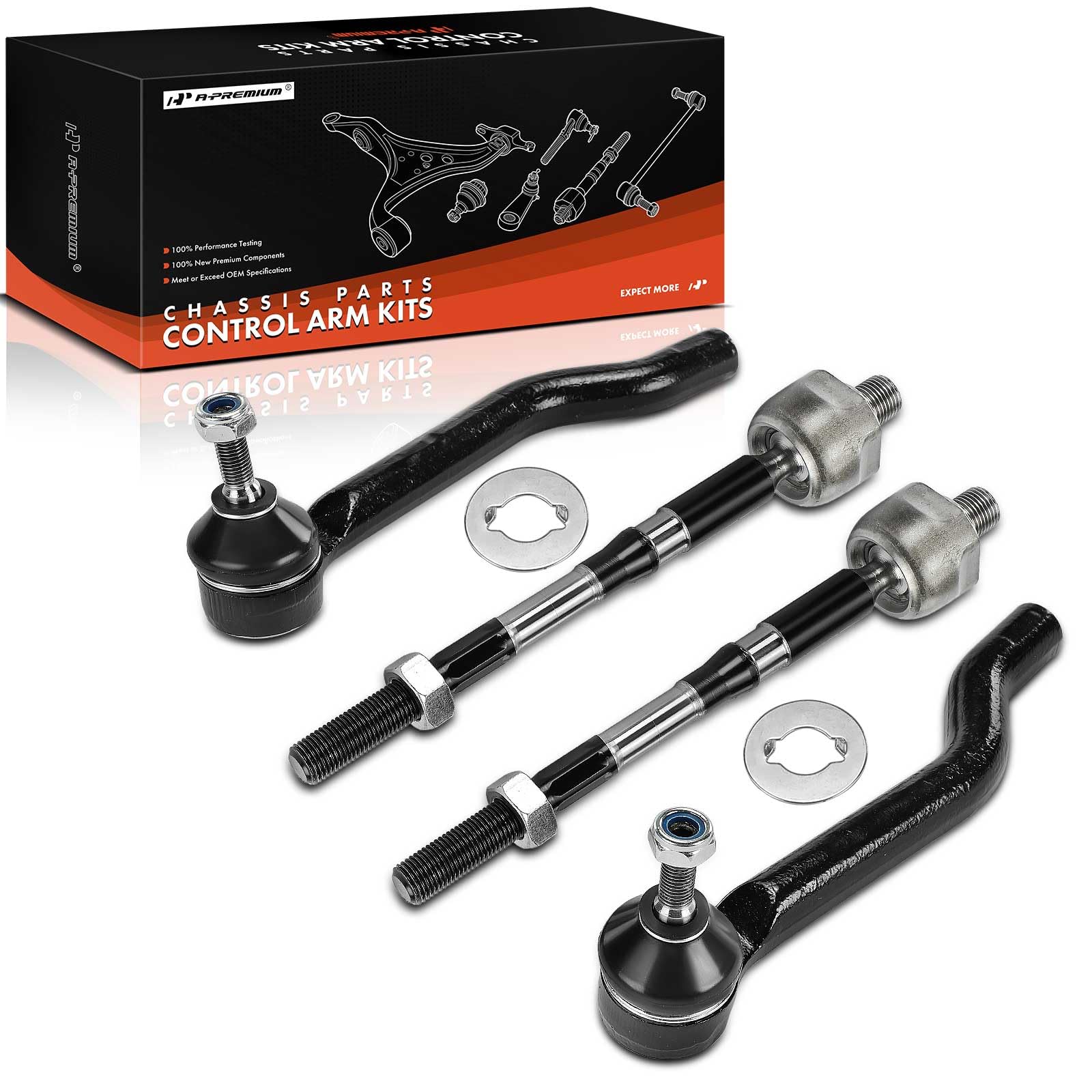 Tie Rod Set Of 2 Ends For 2014-2019 Nissan Rogue & 2017-2022 Rogue Sport QR25DE Engine Tie Rods