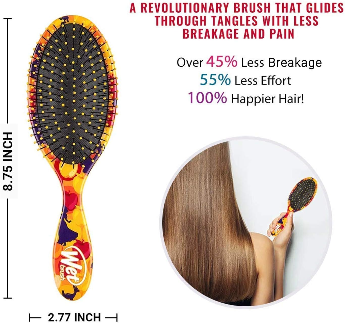 Amazon Wetbrush ウェットブラシ オリジナルディタングラー ディズニープリンセス スノーホワイト ヘアブラシ 1本 Wetbrush ウェットブラシ ビューティー 通販