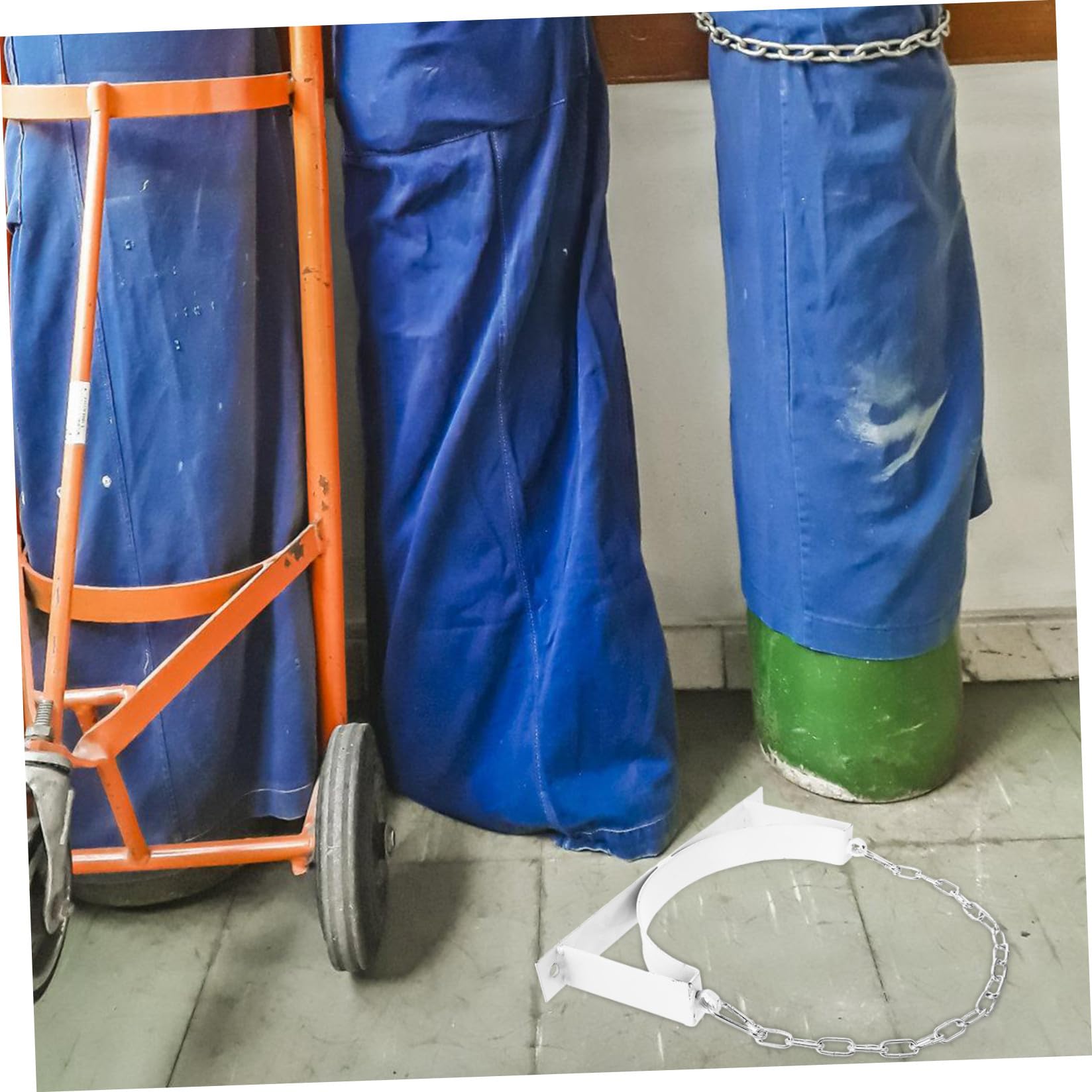 Gatuida Bombola Resistente Gas Staffa di e o Bianco Supporto per Acciaio in Installazione da Parete Facile Bombole di Ossigeno in Laboratorio Officina