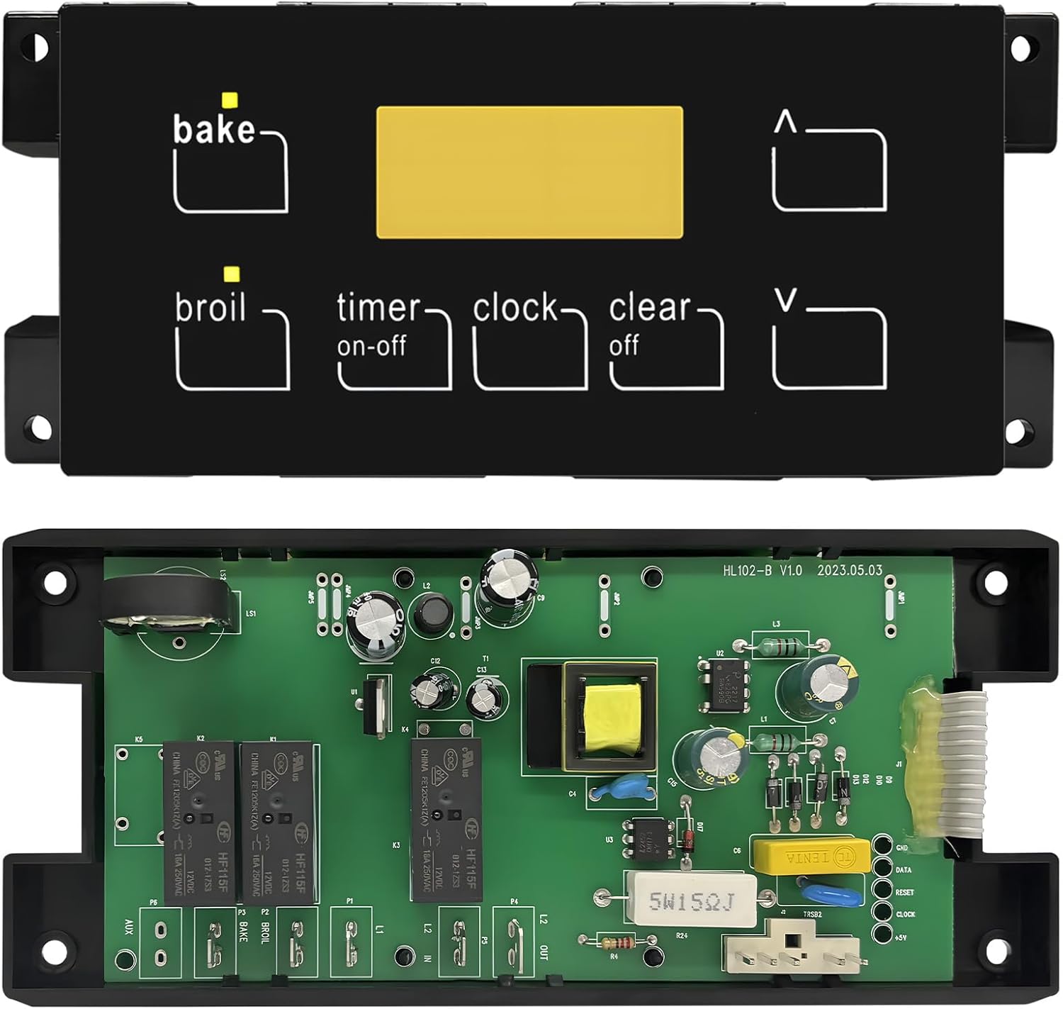 Durable Oven Range Stove Clock Control Board - Directly Replaces 5304518660, Designed for FRIGIDAIRE 316455400 Range Oven