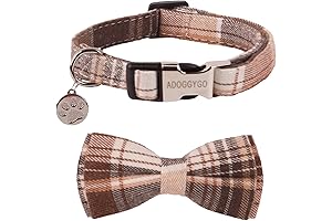 Soft and Stylish Plaid Dog Bow Collar