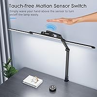 Vista 7 de Syrinx LED Desk Lamp, Architect Desk Lamps for Home Office with Gesture Switch & Remote Control, 24W Bright Desk Light with 50 Light Modes