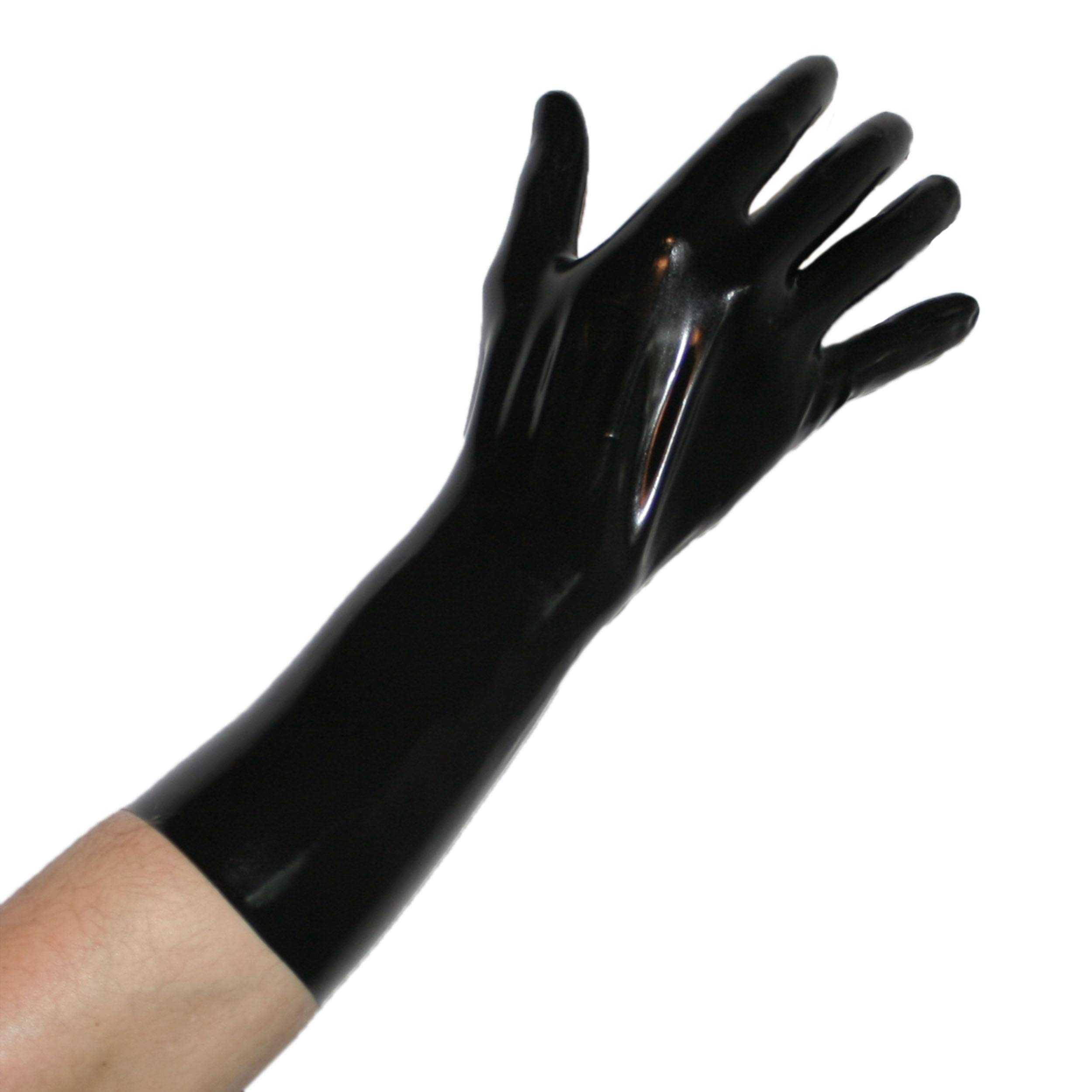 Rubberfashion Guantes de látex cortos - Sexy Rubber Gloves - Guantes de látex cortos hasta la muñeca para mujeres y hombres