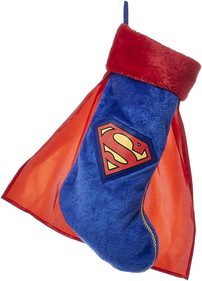 Kurt Adler 19" Superman Applique Stocking with Cape