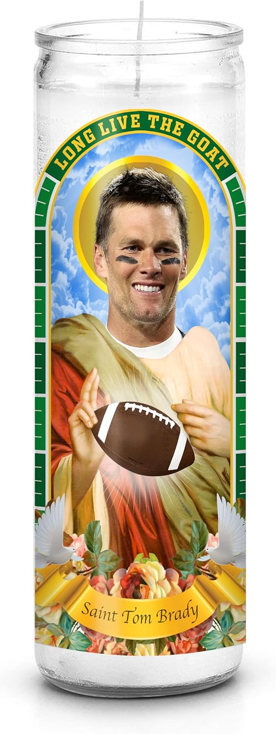 Saint Tom Brady: Celebrity Prayer Devotional Candle, Non Scented, Novelty Candle