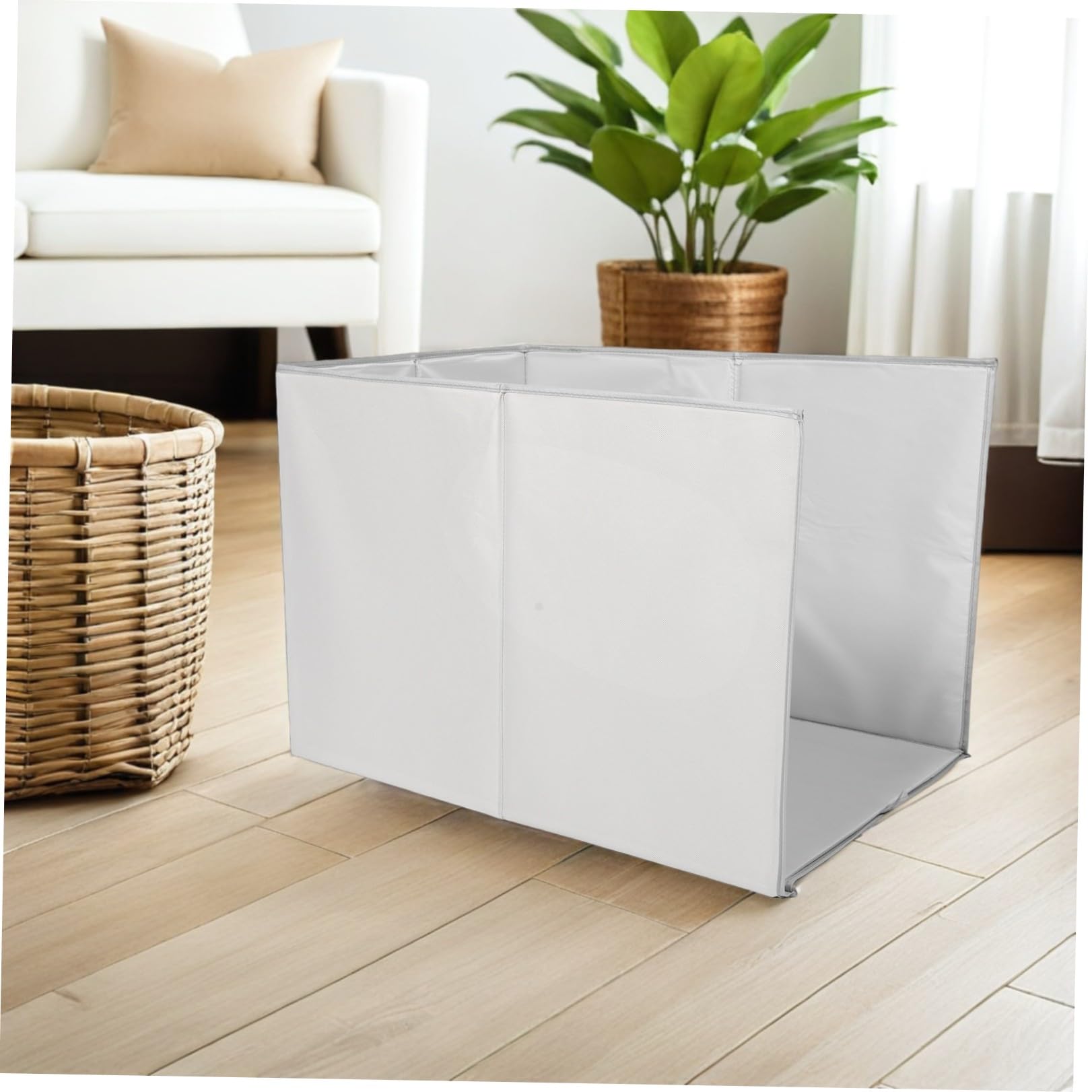 CLISPEED Urinschutz für Katzentoilette 62x43cm Faltbare Kunststoff Abdeckung mit Erhöhtem Trennblech Dreiseitig für Innenbereich und Katzenstreu Schutz